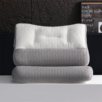 HKM-283475 Latex Cervical Support Traction Pillow for Improved Sleep - 95% Cotton Filling, Available in Multiple Sizes