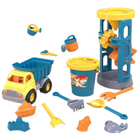 HKM-283603 Kids Beach Toy Set - 5-Piece Portable Sand Moulds with Bucket and Shovel for Outdoor Play