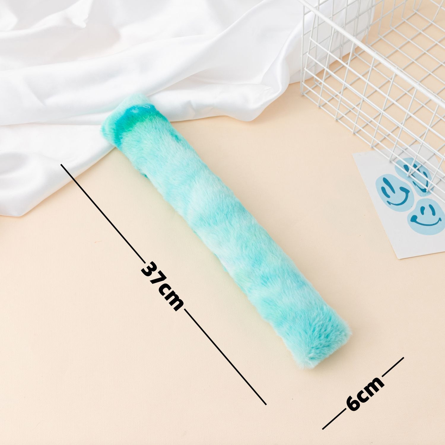 HKM-2836797 Plush Colorful Strip Pillow with Cat Grass Bag for Playtime Fun