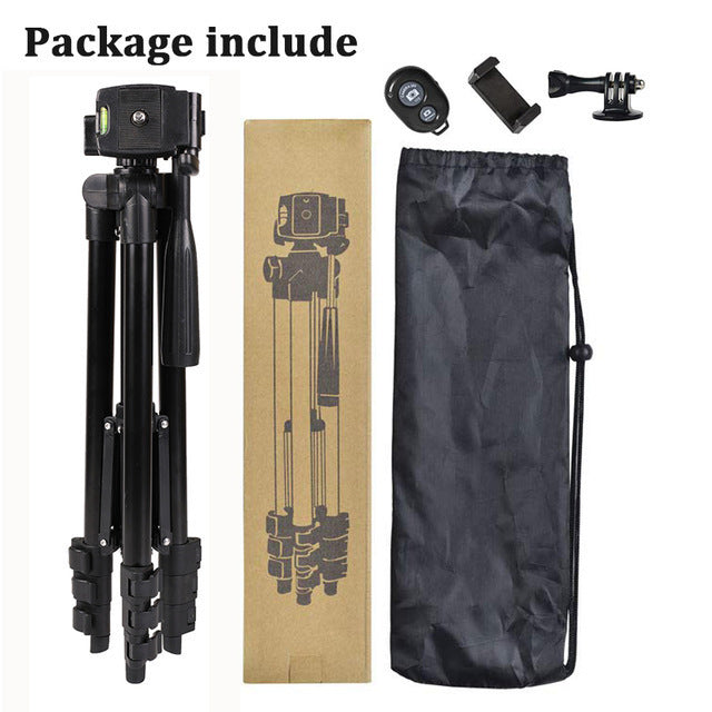 HKM-283731 40-Inch Universal Tripod Stand for Photography, Compatible with Smartphones and Cameras, Adjustable with 360° Rotation and Built-In Level