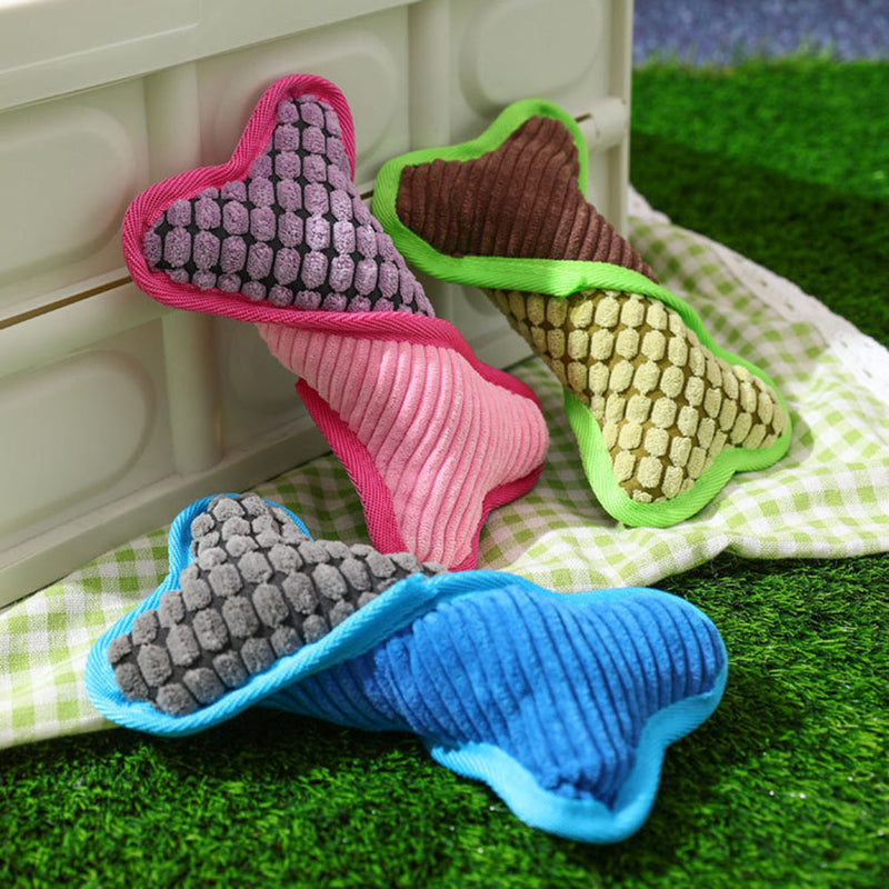 HKM-2837821 Bite-Resistant Teddy Toy with Dog Sound and Soft Fleece Lining for Pet Boredom Relief