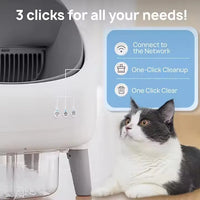 HKM-283795 Automatic Cat Litter Box with Intelligent Self-Cleaning Feature and Odor Control - Large Capacity 68L