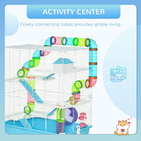 HKM-2838205 Extra Large 23" Hamster Cage with Tubes, Tunnels, and Exercise Wheel