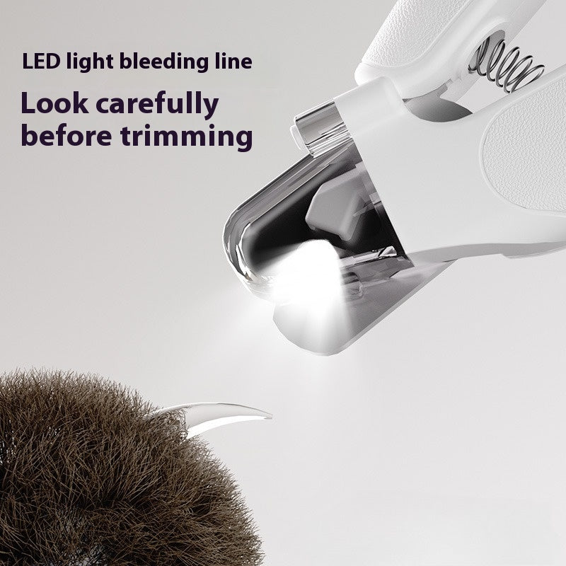 HKM-2838333 LED Cat Nail Piercing Device with USB Charging - Anti-Blood Design, Compact Size