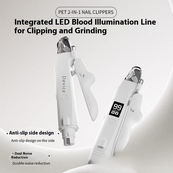HKM-2838333 LED Cat Nail Piercing Device with USB Charging - Anti-Blood Design, Compact Size