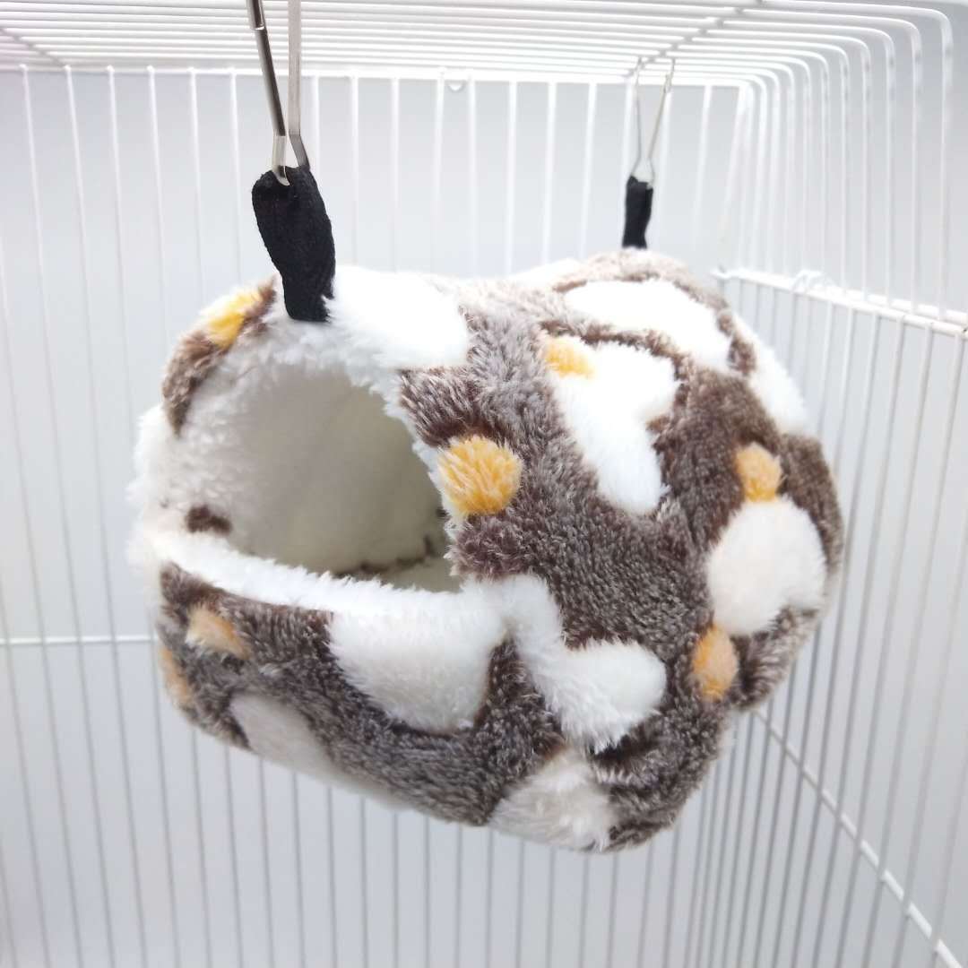 HKM-2838589 Cozy Cotton Nest for Small Pets - Multi-Sized Flannel Bedding in Purple, Pink, Coffee, Sky Blue