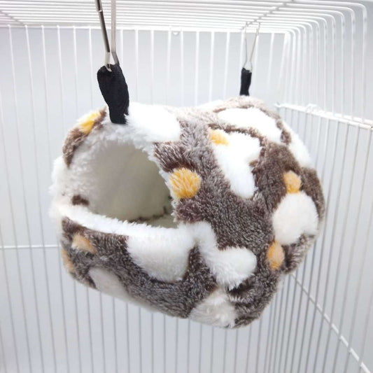 HKM-2838589 Cozy Cotton Nest for Small Pets - Multi-Sized Flannel Bedding in Purple, Pink, Coffee, Sky Blue