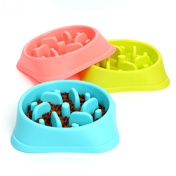 HKM-2840509 Anti-Choking Slow Feed Dog Bowl - Eco-Friendly PP Material, 20.5cm Diameter