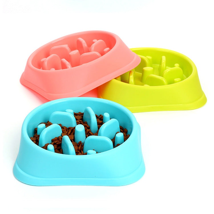 HKM-2840509 Anti-Choking Slow Feed Dog Bowl - Eco-Friendly PP Material, 20.5cm Diameter