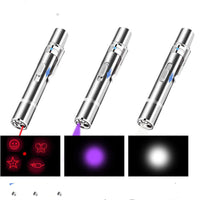 HKM-2841149 USB Rechargeable Cat Laser Teaser with 5 Patterns and Purple Light