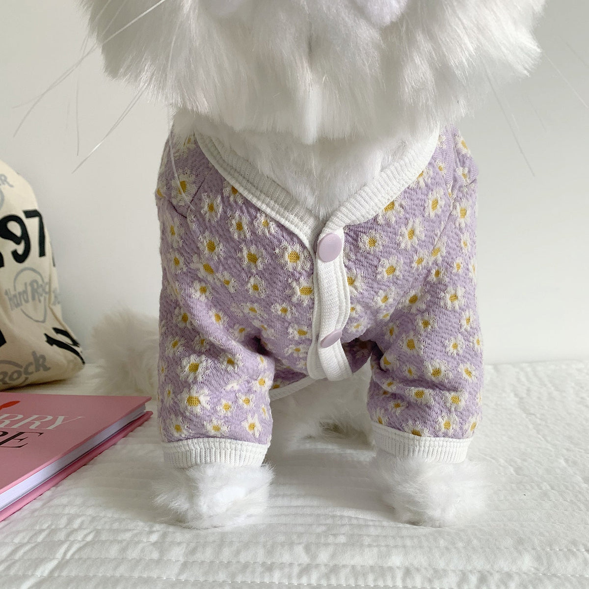 HKM-284115 Cozy Winter Pet Sweater in Purple and Blue - Available in Multiple Sizes