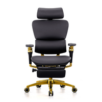 HKM-284115 Ergonomic Leather Executive Office Chair with 7D Armrests for Meeting Rooms