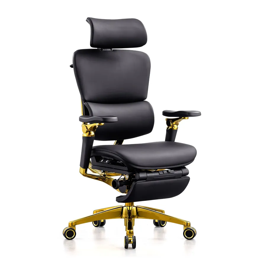 HKM-284115 Ergonomic Leather Executive Office Chair with 7D Armrests for Meeting Rooms