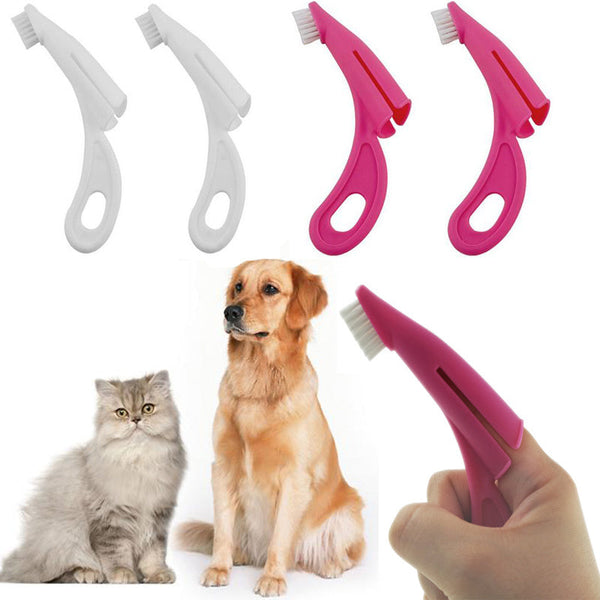 HKM-2841789 Pet Finger Toothbrush for Dogs and Cats - Silicone Bristles, Ergonomic Design, Lightweight Dental Care Tool