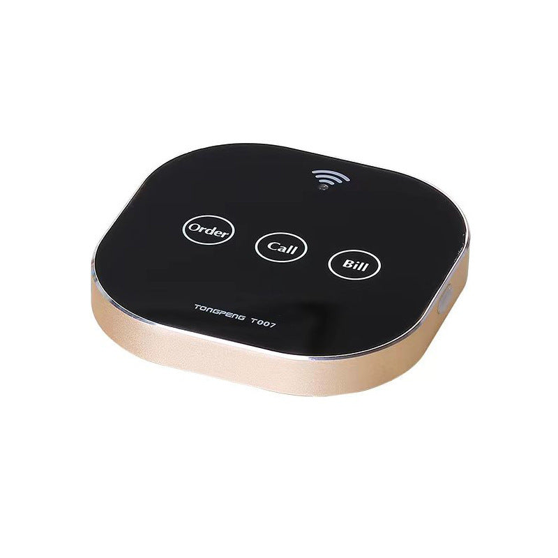 HKM-284179 Smart Wireless Pager for Restaurants, Hotels, and Hospitals - Black & White, Push-Button Operation