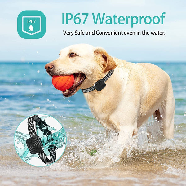 HKM-2842301 Fully Automatic Waterproof Anti-Bark Pet Collar with Electric Shock, Vibration, and Beep Functions