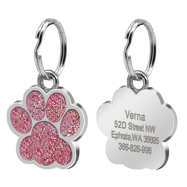 HKM-2842941 Customizable Alloy Dog ID Tag with Contact Information - Multiple Colors Available