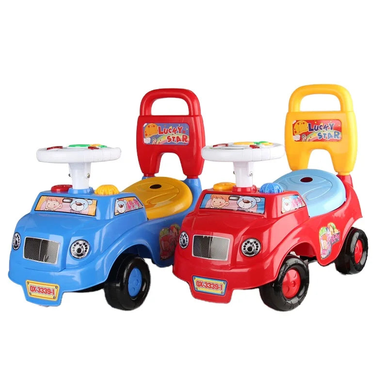 HKM-284307 Cartoon Toddler Ride-On Buggy Car - Battery Powered Swing Toy for Ages 18 Months and Up
