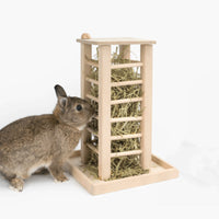 HKM-2843581 Multifunctional Wooden Square Grass Frame for Rabbits - Size 36.5x24.5x16.5cm