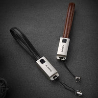 HKM-284371 Leather USB-C Charging Cable for iPhone - 20cm Length, 2.1A, Apple Lightning Interface, Available in Red, Black, Brown