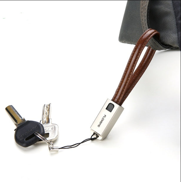 HKM-284371 Leather USB-C Charging Cable for iPhone - 20cm Length, 2.1A, Apple Lightning Interface, Available in Red, Black, Brown