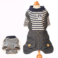 HKM-2844733 Cozy Polka Dot Four-Legged Dog Padded Coat for Autumn and Winter