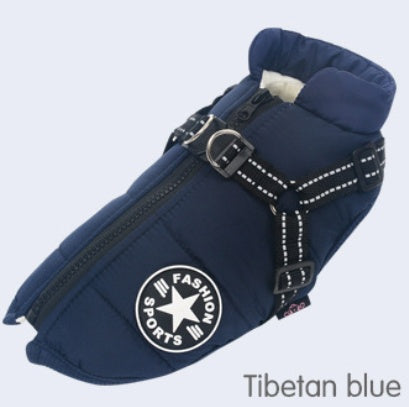 HKM-2846653 Reflective Thickened Warm Pet Vest for Autumn and Winter