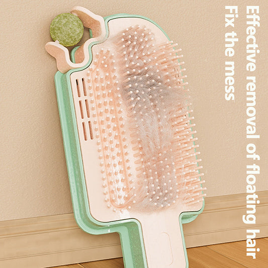 HKM-2847549 Multifunctional Cat Itch Remover and Massager with Feather Toy - Lightweight and Portable Pet Supply
