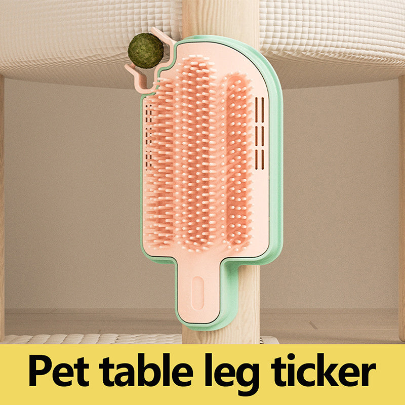 HKM-2847549 Multifunctional Cat Itch Remover and Massager with Feather Toy - Lightweight and Portable Pet Supply