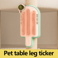 HKM-2847549 Multifunctional Cat Itch Remover and Massager with Feather Toy - Lightweight and Portable Pet Supply