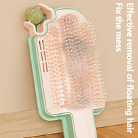 HKM-2847549 Multifunctional Cat Itch Remover and Massager with Feather Toy - Lightweight and Portable Pet Supply