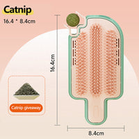 HKM-2847549 Multifunctional Cat Itch Remover and Massager with Feather Toy - Lightweight and Portable Pet Supply