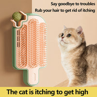 HKM-2847549 Multifunctional Cat Itch Remover and Massager with Feather Toy - Lightweight and Portable Pet Supply