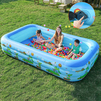 HKM-284755 Foldable Inflatable Swimming Pool in Multiple Sizes, Waterproof Eco-Friendly PVC, Ideal for Family Fun