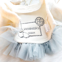 HKM-2848445 Elegant Beige Winter Cat Princess Dress - Cozy Wool Pet Clothing in Various Sizes