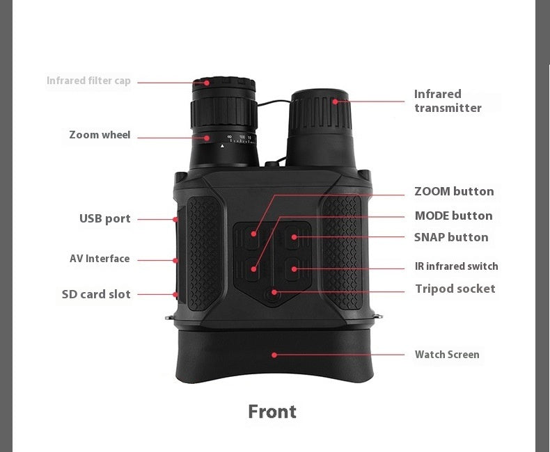 HKM-284883 Infrared Night Vision Binoculars with 3.5-7x Magnification and 300-500m Range