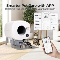HKM-284947 Automatic Self-Cleaning Cat Litter Box with Smart Odor Control and Low Noise Design, Durable Plastic, 76L Capacity