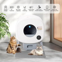 HKM-284947 Automatic Self-Cleaning Cat Litter Box with Smart Odor Control and Low Noise Design, Durable Plastic, 76L Capacity