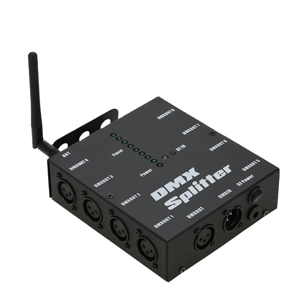 HKM-285011 Wireless 8 Channel DMX512 Signal Amplifier with Optical Splitter for Stage Lighting