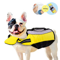 HKM-2850237 Fluorescent Yellow Reflective Pet Life Jacket with Air Cushions for Enhanced Buoyancy and Safety
