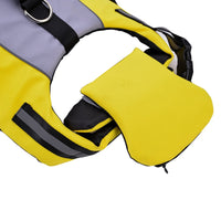 HKM-2850237 Fluorescent Yellow Reflective Pet Life Jacket with Air Cushions for Enhanced Buoyancy and Safety