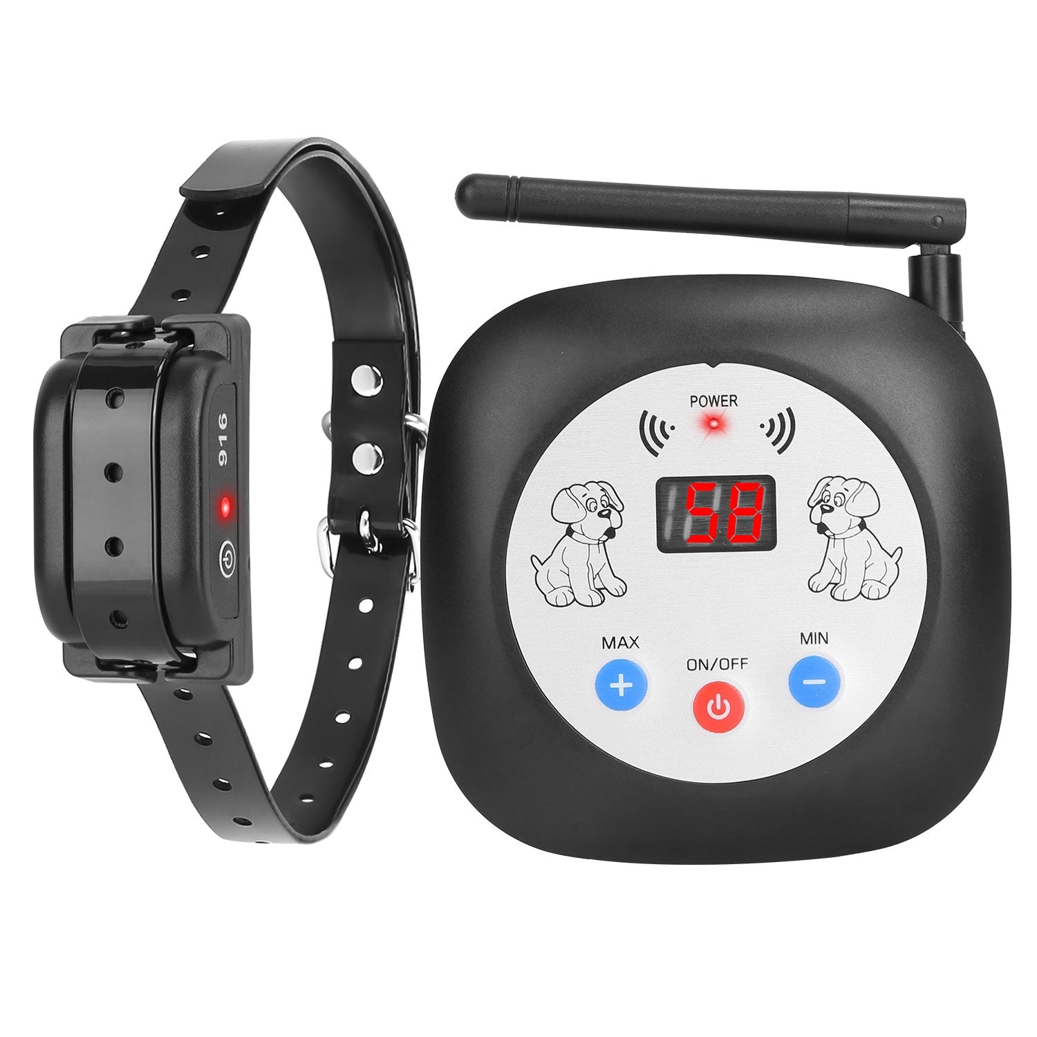 HKM-2851517 Electric Wireless Dog Fence System with GPS Location Monitor and Rechargeable Collar for Small to Large Dogs