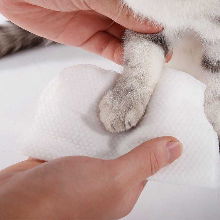 HKM-2851645 Pet Ear Cleaning Wipes for Dogs and Cats - Tear Stain Remover, Thickened Pearl Spunlace Cloth, 24 Bags/Carton