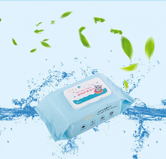 HKM-2851645 Pet Ear Cleaning Wipes for Dogs and Cats - Tear Stain Remover, Thickened Pearl Spunlace Cloth, 24 Bags/Carton