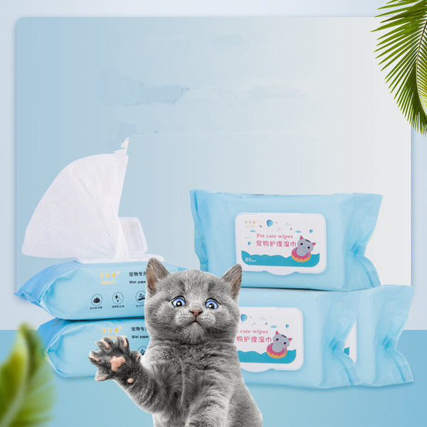 HKM-2851645 Pet Ear Cleaning Wipes for Dogs and Cats - Tear Stain Remover, Thickened Pearl Spunlace Cloth, 24 Bags/Carton