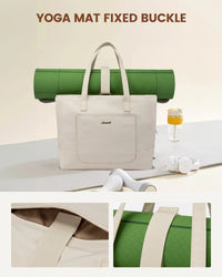 HKM-285203 Lightweight Travel Tote Bag with Yoga Mat Strap for Office, Work, and Gym Use