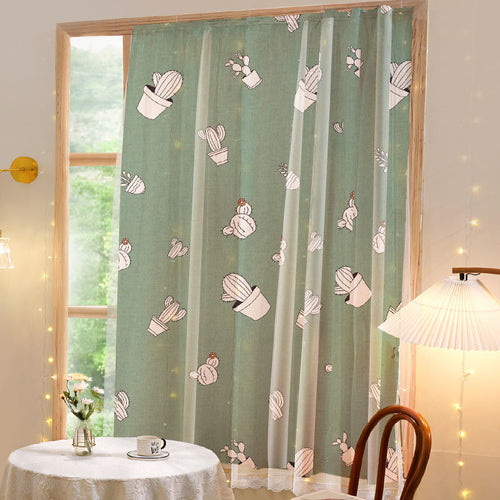 HKM-285203 Velcro Curtain with Semi-Sunshade Effect in Various Designs and Sizes