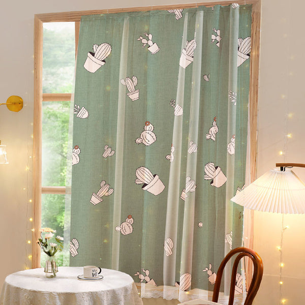 HKM-285203 Velcro Curtain with Semi-Sunshade Effect in Various Designs and Sizes