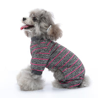 HKM-2852669 Striped Thin Pajamas for Dogs - Casual Summer Pet Clothing in Multiple Sizes