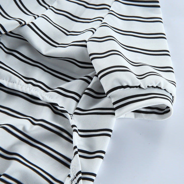 HKM-2852669 Striped Thin Pajamas for Dogs - Casual Summer Pet Clothing in Multiple Sizes